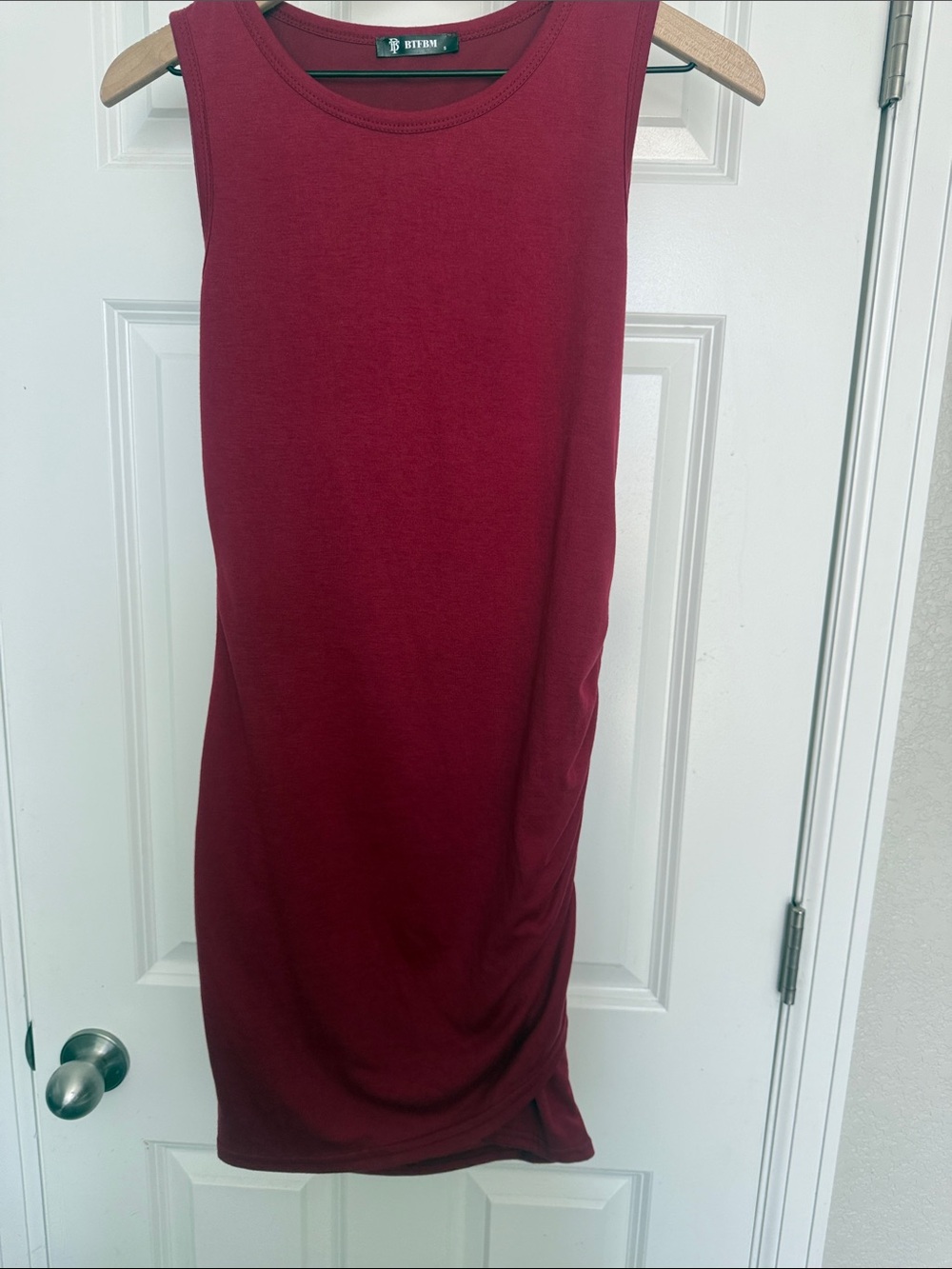 BTFBM Ruched Sleeveless Bodycon Midi Dress – Small